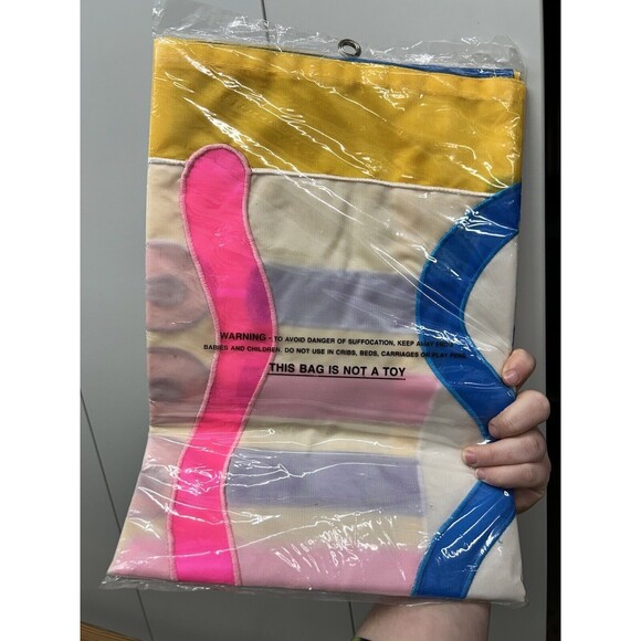 VTG ‘93 Happy Birthday Cake And Candles Banner/ Poster Bright Bold Colors SEALED - Picture 3 of 3